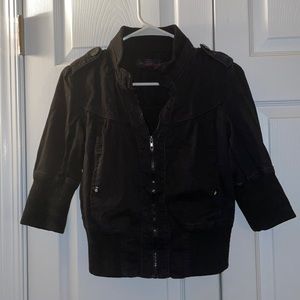 Black zip up Bomber Jacket